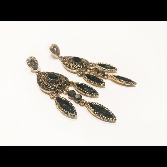 Pretty antique gold & silver dangling earrings - Picture 7 of 8